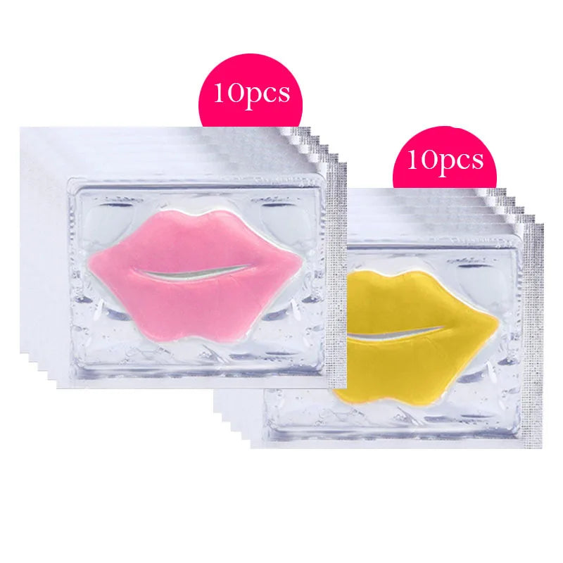 20pcs Crystal Collagen Lip Patches Moisturizing Brightening Nourishing Lip Mask Lips Care Labial Masks Lips Plumper Gel Pads